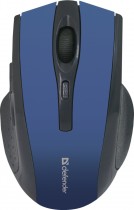 Мышь DEFENDER беспроводная (радиоканал), оптическая, 1600 dpi, USB, Accura MM-665 Blue, синий (52667)