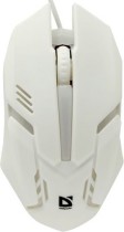 Мышь DEFENDER проводная, оптическая, 1200 dpi, USB, Cyber MB-560L White, белый (52561)