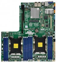 Материнская плата серверная SUPERMICRO 2 сокета Socket 3647 (Socket P), Intel C622, 12 слотов DDR4 DIMM, 2133-2666 МГц, Aspeed AST2500, SATA: 6 Гбит/с - 14, нестандартный форм-фактор (MBD-X11DDW-NT-B)