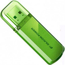 Флеш диск SILICON POWER 8 Гб, USB 2.0, Helios 101 Green (SP008GBUF2101V1N)
