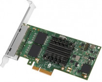 Сетевая карта INTEL интерфейс PCI-E, скорость 1 Гбит/с, 4 разъёма RJ-45, OEM (I350T4V2BLK)