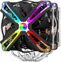 Кулер ZALMAN для процессора, Socket 115x/1200, 2011, 2011-3, 2066, AM3, AM3+, AM4, FM1, FM2, FM2+, 2x140 мм, 800-1500 об/мин, разноцветная подсветка, TDP 300 Вт (CNPS20X)