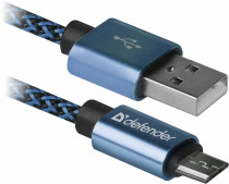 Кабель DEFENDER USB2.0 TO MICRO-USB 1M BLUE USB08-03T (87805)