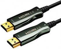 Кабель WIZE HDMI , оптический, 30 м, 4K/60HZ, v.2.0, ARC, 19M/19M, черный, коробка (AOC-HM-HM-30M)