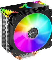 Кулер JONSBO для процессора, Socket 775, 115x/1200, AM2, AM2+, AM3, AM3+, AM4, FM1, FM2, FM2+, 1x120 мм, 700-1800 об/мин, разноцветная подсветка, TDP 180 Вт (CR-1000GT)
