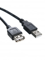 Удлинитель TELECOM ный USB2.0 <Am-->Af> 1,5 м черный. (TUS6990-1.5M)
