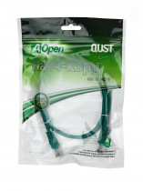 Патч-корд AOPEN CABLE литой UTP кат.5е 1м зеленый QUST (ANP511_1M_G)
