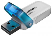Флеш диск ADATA 256 Гб, USB 3.0, выдвижной разъем, UV128 Black/Blue (AUV128-256G-RBE)