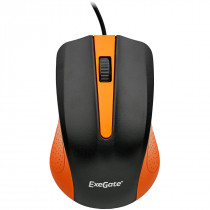 Мышь EXEGATE проводная, оптическая, 1200 dpi, USB, SH-9030BO Black/Orange, оранжевый, чёрный (EX280437RUS)
