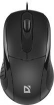 Мышь DEFENDER проводная, оптическая, 1000 dpi, USB, Standard MB-580 Black, чёрный (52580)