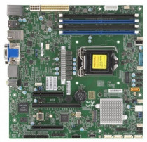 Материнская плата серверная SUPERMICRO Socket 1151, Intel C246, 4 слота DDR4 UDIMM, 1600-2666 МГц, Aspeed AST2500, SATA: 6 Гбит/с - 5, microATX (MBD-X11SCZ-F-B)