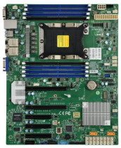 Материнская плата серверная SUPERMICRO Socket 3647 (Socket P), Intel C622, 8 слотов DDR4 DIMM, 1600-2666 МГц, Aspeed AST2500, SATA: 6 Гбит/с - 10, ATX (MBD-X11SPI-TF-B)
