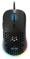 Мышь SHARKOON проводная, оптическая, 12000 dpi, USB, Light2 180 Black, перфорированный корпус, чёрный (LIGHT2-180-BLACK)