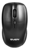 Мышь SVEN беспроводная (радиоканал), оптическая, 1600 dpi, USB, RX-305, чёрный (SV-03200305W)