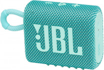 Портативная акустика JBL моно, питание: автономное, влагозащищенный корпус, IP67, Bluetooth 5.1, USB Type-C, ремешок, GO 3 Teal (JBLGO3TEAL)