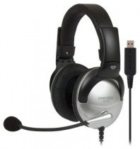 Гарнитура KOSS проводные наушники с микрофоном, накладные, USB, импеданс: 100 Ом, SB-45 USB Silver/Black, серебристый, чёрный (15116464)