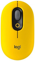 Мышь LOGITECH беспроводная (Bluetooth), оптическая, 4000 dpi, POP Mouse with emoji Blast Yellow, жёлтый, чёрный (910-006546)