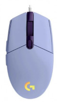Мышь LOGITECH проводная, оптическая, 8000 dpi, USB, G102 LightSync Lilac, фиолетовый (910-005854)