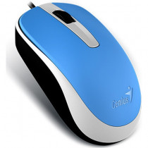 Мышь GENIUS проводная, оптическая, 1000 dpi, USB, DX-120, голубой (31010010402)