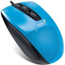 Мышь GENIUS проводная, оптическая, 1200 dpi, USB, DX-150X, голубой, чёрный (31010004407)