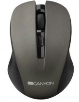 Мышь CANYON беспроводная (радиоканал), оптическая, 1200 dpi, USB, серый (CNE-CMSW1G)