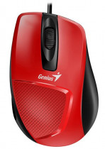 Мышь GENIUS проводная, оптическая, 1200 dpi, USB, DX-150X, красный, чёрный (31010004406)