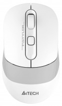 Мышь A4TECH беспроводная (Bluetooth + радиоканал), оптическая, 2400 dpi, USB, Fstyler, белый, серый (FB10C GRAYISH WHITE)