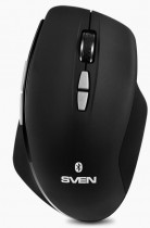 Мышь SVEN беспроводная (Bluetooth + радиоканал), оптическая, 1600 dpi, USB, RX-590SW, чёрный (SV-018375)