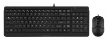 Клавиатура + мышь A4TECH проводные, цифровой блок, USB, Fstyler F1512, чёрный (F1512 BLACK)