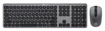 Клавиатура + мышь OKLICK беспроводные, радиоканал, 1600 dpi, цифровой блок, USB, Оклик 300M, серый (1488402)