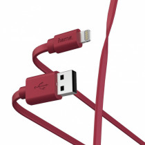 Кабель HAMA Lightning USB A(m) 1м красный (00187233)