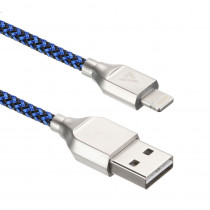 Кабель ACD USB - Lightning, сине-чёрный, 1м (ACD-U927-P5L)