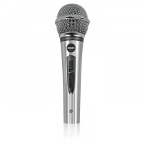 Микрофон BBK ручной, для караоке, серебристый (CM131 (S))