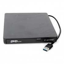 Внешний привод GEMBIRD DVD, USB 3.0, пластик, черный (DVD-USB-03)