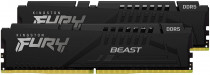 Комплект памяти KINGSTON 64 Гб, 2 модуля DDR5, 38400 Мб/с, CL38, 1.1 В, XMP профиль, радиатор, 4800MHz, Fury Beast, 2x32Gb KIT (KF548C38BBK2-64)