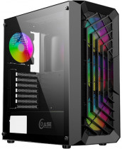 Корпус POWERCASE Mistral C4B, Tempered Glass, 4x 120mm 5-color fan, чёрный, ATX (CMICB-L4)