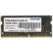 Память PATRIOT MEMORY 8 Гб, DDR4, 17000 Мб/с, CL15-15-15-36, 1.2 В, 2133MHz, SO-DIMM (PSD48G213381S)