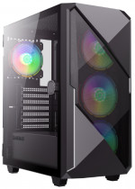 Корпус GAMEMAX без блока питания ATX/ ATX case, black, w/o PSU, w/1xUSB3.0+1xUSB2.0, w/3x12cm ARGB GMX-FN12-Rainbow-T front fans, w/1x12cm ARGB GMX-FN12-Rainbow-T rear fan (Revolt)
