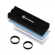 Радиатор SILVERSTONE для SSD Aluminum alloy passive cooler increases M.2 SSD cooling area,Efficient heat conduction pad for reducing temperature,Double layer design enhances SSD cooling for stability and efficiency (G560TP02M200020)