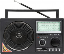 Радиоприемник SUPRA портативный, чёрный (ST-25U)