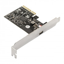Контроллер EXEGATE EXE-321 (PCI-E x4 v3.0, 20Gbps (USB3.2 GEN2x2) Type-C ext., ASMedia Chipset ASM3242) (EX293839RUS)