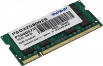 Память PATRIOT MEMORY 2 Гб, DDR2, 6400 Мб/с, CL6, 1.8 В, 800MHz, SO-DIMM (PSD22G8002S)