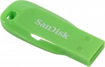 Флеш диск SANDISK 16 Гб, USB 2.0, Cruzer Blade Green (SDCZ50C-016G-B35GE)