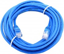 Патч-корд AOPEN CABLE литой UTP кат.5е 20м синий QUST (ANP511_20M_B)