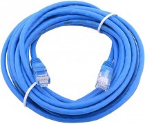 Патч-корд AOPEN CABLE литой UTP кат.5е 15м синий QUST (ANP511_15M_B)