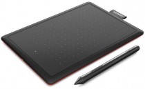 Графический планшет WACOM One CTL-472 USB черный/красный (CTL-472-N)