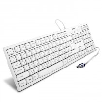 Клавиатура SVEN проводная, мембранная, цифровой блок, USB, KB-S300 White, белый (SV-016647)