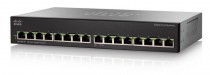 Коммутатор CISCO неуправляемый, 16 портов Ethernet 1 Гбит/с, установка в стойку, 128 МБ встроенная память, 128 МБ RAM (SG110-16-EU)