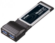 Контроллер расширения D-LINK 2-портовый USB 3.0 для шины ExpressCard (DUB-1320)