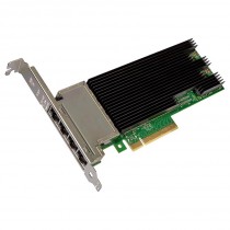 Сетевая карта INTEL интерфейс PCI-E, скорость 10 Гбит/с, 4 разъёма RJ-45, X710-T4, OEM (X710T4BLK)